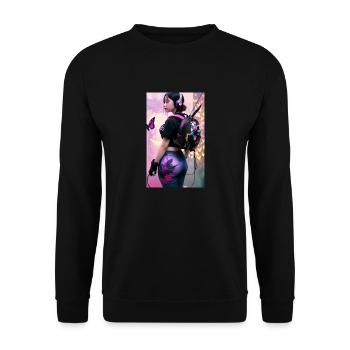 ARTWORK Gamergirl Sia - Unisex Pullover - Schwarz - Vorne - Alina (178cm) & Michal (187cm)