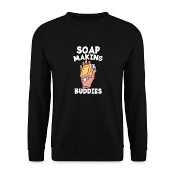 Seife Soap Hygiene Waschen Seifenherstellung - Unisex Pullover - Schwarz - Vorne - Alina (178cm) & Michal (187cm)