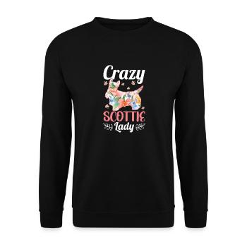 Scottish Terrier Scottie Hund - Unisex Pullover - Schwarz - Vorne - Alina (178cm) & Michal (187cm)
