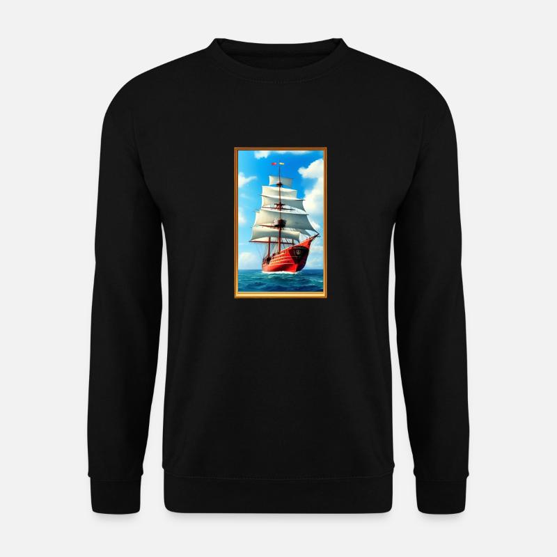 Segelschiff - Unisex Pullover - Schwarz