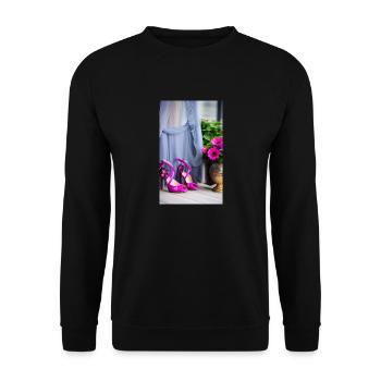 Pink High Heels - Unisex Pullover - Schwarz - Vorne - Alina (178cm) & Michal (187cm)
