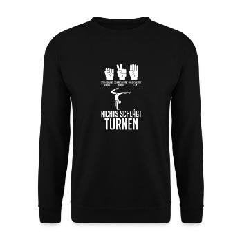 Turnen Gymnastik Turner - Unisex Pullover - Schwarz - Vorne - Alina (178cm) & Michal (187cm)