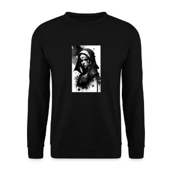 Religieuse guerrière - Sweat-shirt Unisexe - noir - Devant - Alina (178cm) & Michal (187cm)