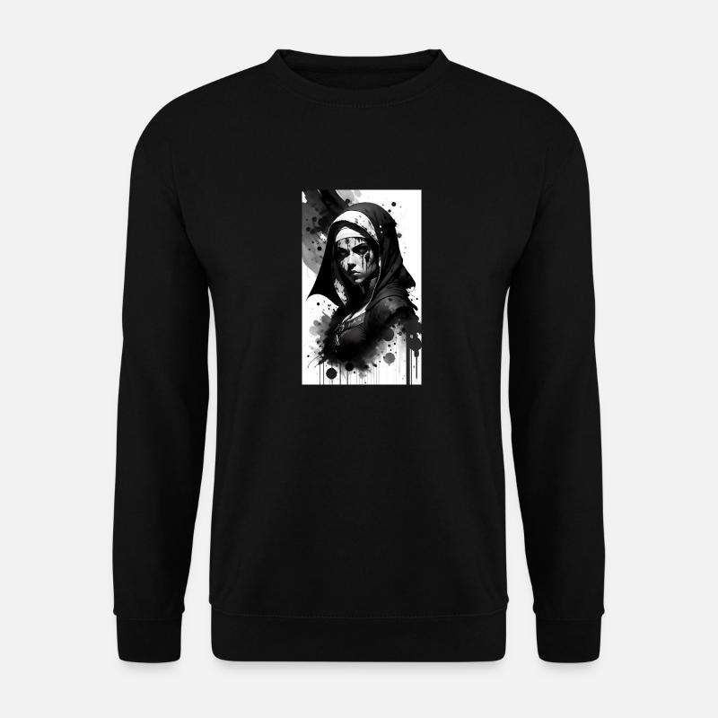 Krieger Nonne - Unisex Pullover - Schwarz