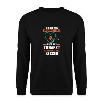 Veterinär Tiermedizin Tierarzt - Unisex Pullover - Schwarz - Vorne - Alina (178cm) & Michal (187cm)