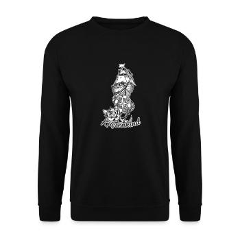 Coastal Child // Illustration - Unisex Sweatshirt - black - Front - Alina (178cm) & Michal (187cm)