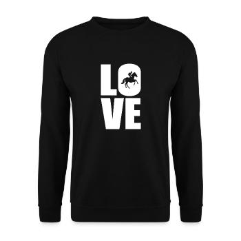 Horseback riding Equestrian rider - Unisex Sweatshirt - black - Front - Alina (178cm) & Michal (187cm)