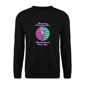 Synthesizer Synth Keyboard Elektronische Musiker - Unisex Pullover - Schwarz - Vorne - Alina (178cm) & Michal (187cm)