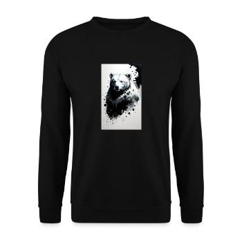 Fort comme un ours : ton style, ta férocité - Sweat-shirt Unisexe - noir - Devant - Alina (178cm) & Michal (187cm)