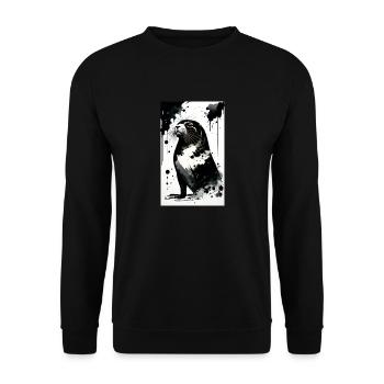 Adorable délice de phoque - Sweat-shirt Unisexe - noir - Devant - Alina (178cm) & Michal (187cm)