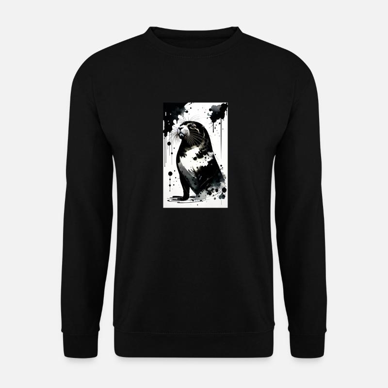 Adorable seal delight - Unisex Sweatshirt - black