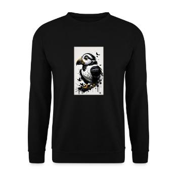 Cute baby penguin - Unisex Sweatshirt - black - Front - Alina (178cm) & Michal (187cm)