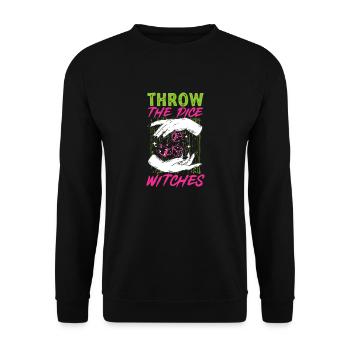 Bunco Dice Game - Unisex Sweatshirt - black - Front - Alina (178cm) & Michal (187cm)