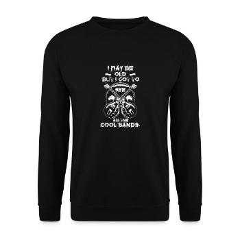 Old School I May Be Old But I Got To See All The - Unisex Pullover - Schwarz - Vorne - Alina (178cm) & Michal (187cm)