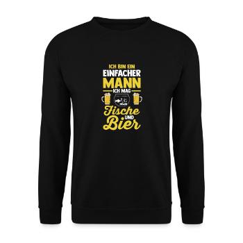 Bier Aquarium Aquaristik Fische - Unisex Pullover - Schwarz - Vorne - Alina (178cm) & Michal (187cm)