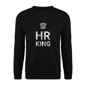 HR King - Unisex Sweatshirt - black - Front - Alina (178cm) & Michal (187cm)
