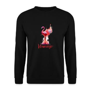 Vlamingo. Flämische T-Shirts - Unisex Pullover - Schwarz - Vorne - Alina (178cm) & Michal (187cm)
