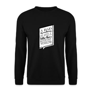 Forest Work Chainsaw Grab Statement Badge Americas - Unisex Sweatshirt - black - Front - Alina (178cm) & Michal (187cm)