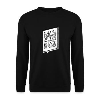 conspiracy astronomy gifts telescope - Unisex Pullover - Schwarz - Vorne - Alina (178cm) & Michal (187cm)