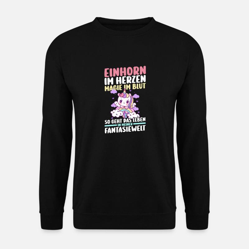Magie Regenbogen Einhorn - Unisex Pullover - Schwarz
