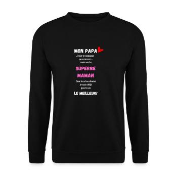 Pregnancy Announcement Gift Future Dad - Unisex Sweatshirt - black - Front - Alina (178cm) & Michal (187cm)