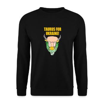 Taurus for ukraine - Unisex Sweatshirt - black - Front - Alina (178cm) & Michal (187cm)
