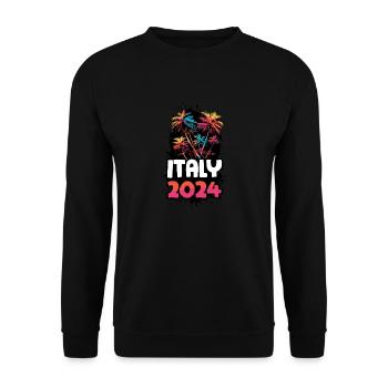 Italy 2024 Holiday Trip Colorful - Unisex Sweatshirt - black - Front - Alina (178cm) & Michal (187cm)