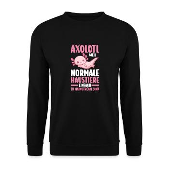Axolotl - Unisex Sweatshirt - black - Front - Alina (178cm) & Michal (187cm)