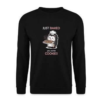 Just backed you some cookies! - Unisex Sweatshirt - black - Front - Alina (178cm) & Michal (187cm)