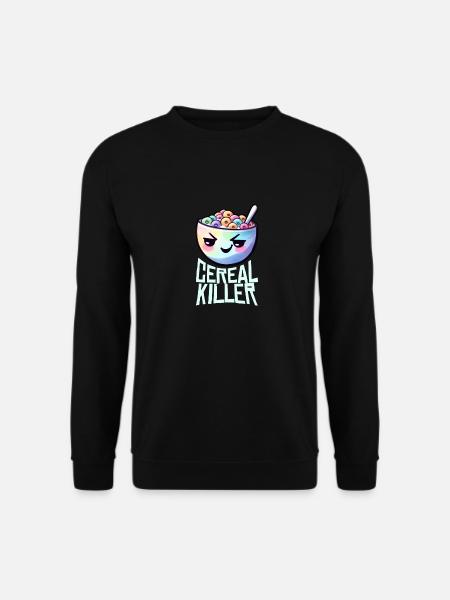 Cereal Killer Breakfast Pun - Unisex Sweatshirt - black