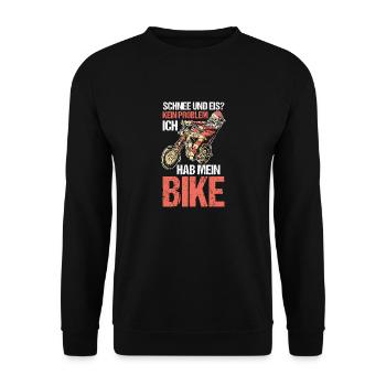 Père Noël moto Noël Noël - Sweat-shirt Unisexe - noir - Devant - Alina (178cm) & Michal (187cm)