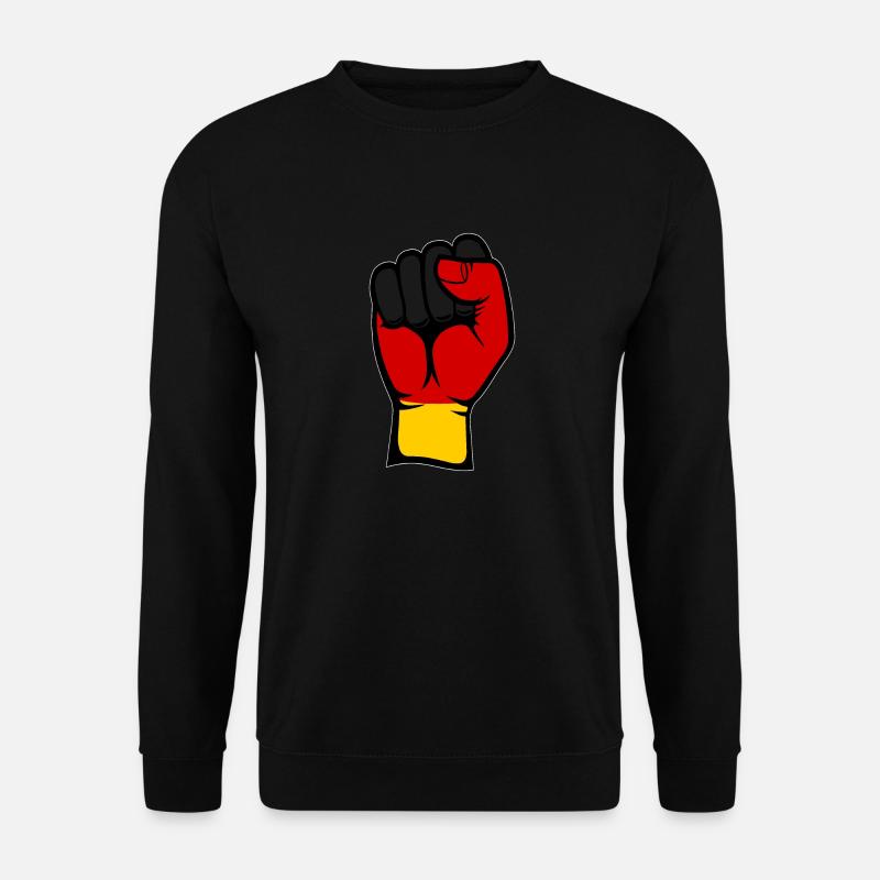 Deutschland Flagge Faust - Unisex Pullover - Schwarz