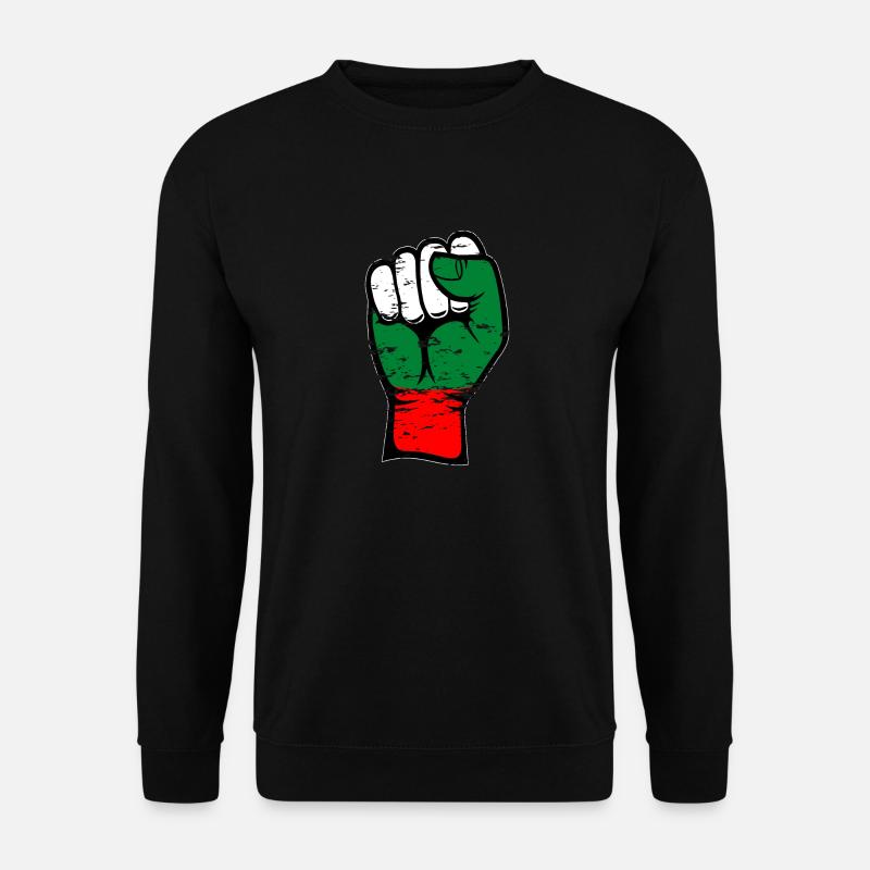 Bulgarien Flagge Faust used - Unisex Pullover - Schwarz
