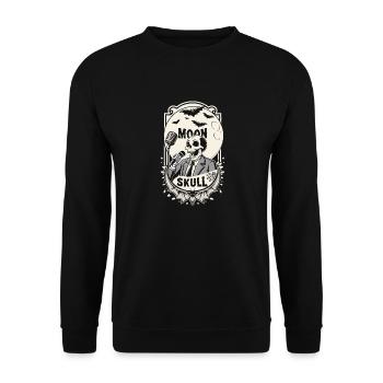 MOND BRAUN - Unisex Pullover - Schwarz - Vorne - Alina (178cm) & Michal (187cm)