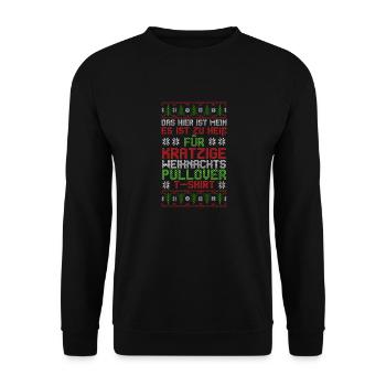 Santa Claus Christmas Ugly Christmas - Unisex Sweatshirt - black - Front - Alina (178cm) & Michal (187cm)