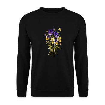 Fleur - Sweat-shirt Unisexe - noir - Devant - Alina (178cm) & Michal (187cm)