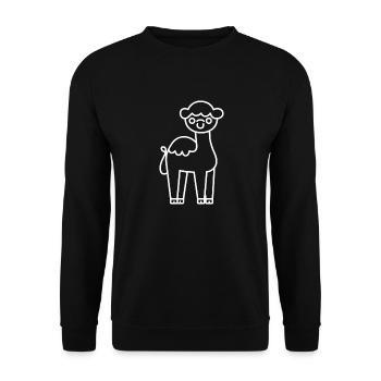 Kamel - Unisex Pullover - Schwarz - Vorne - Alina (178cm) & Michal (187cm)