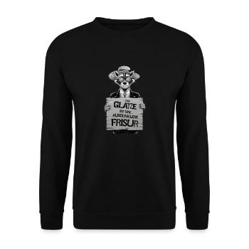 La calvitie est une coiffure inhabituelle - Sweat-shirt Unisexe - noir - Devant - Alina (178cm) & Michal (187cm)