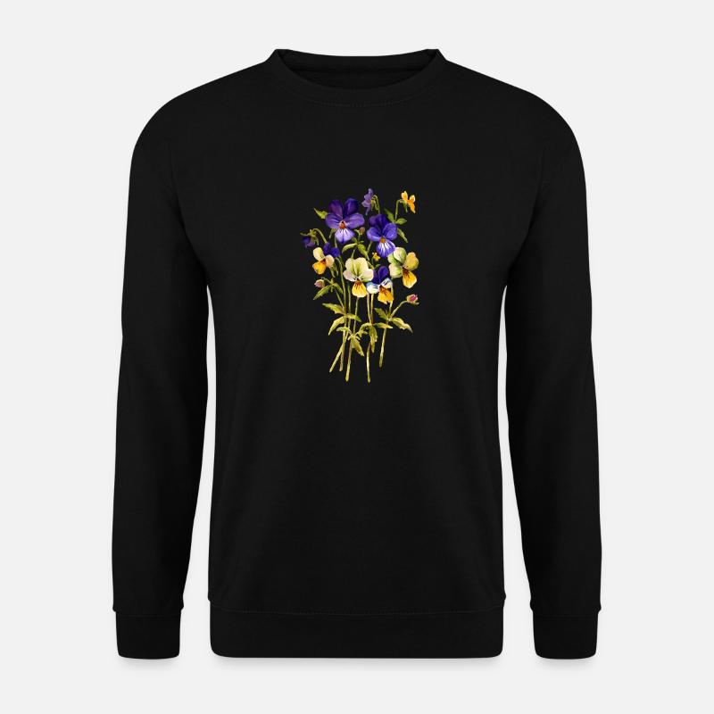 Blumen - Unisex Pullover - Schwarz
