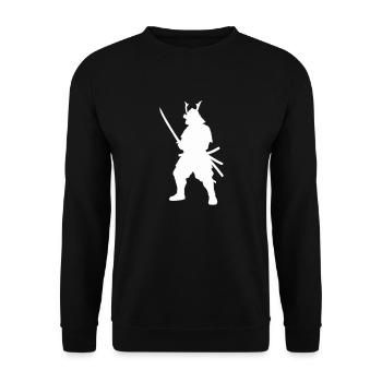 samouraï - Sweat-shirt Unisexe - noir - Devant - Alina (178cm) & Michal (187cm)