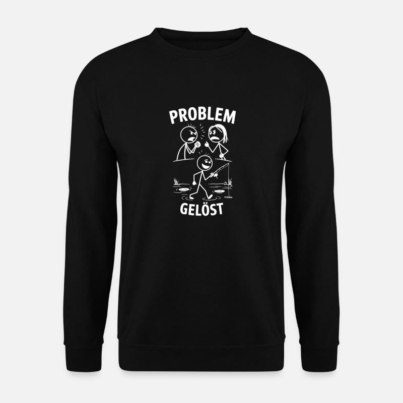 Problem? Ab ans Wasser! - Unisex Pullover - Schwarz