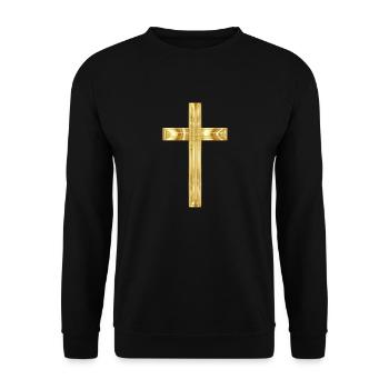 god god church church bible bible wedding wedding sign - Unisex Sweatshirt - black - Front - Alina (178cm) & Michal (187cm)