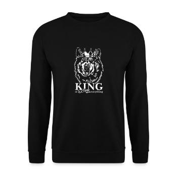 ALASKAN MALAMUTE Roi de tout Chiens Wilsigns - Sweat-shirt Unisexe - noir - Devant - Alina (178cm) & Michal (187cm)