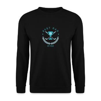 Best Dad by Par, perfektes Geschenk für Golfer - Unisex Pullover - Schwarz - Vorne - Alina (178cm) & Michal (187cm)
