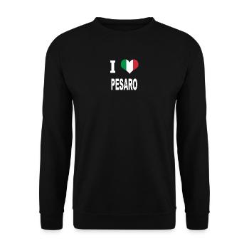 J'aime l'Italie PESARO - Sweat-shirt Unisexe - noir - Devant - Alina (178cm) & Michal (187cm)