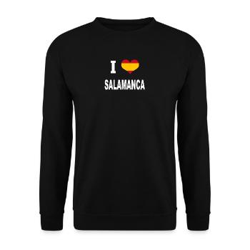 J'aime l'Espagne SALAMANQUE - Sweat-shirt Unisexe - noir - Devant - Alina (178cm) & Michal (187cm)