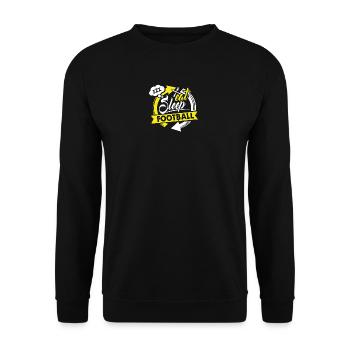 Mangez - sommeil - Football - Sport shirt Cadeau - Sweat-shirt Unisexe - noir - Devant - Alina (178cm) & Michal (187cm)