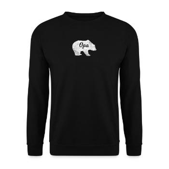 Opa Bär - Opa T-Shirt - Unisex Pullover - Schwarz - Vorne - Alina (178cm) & Michal (187cm)