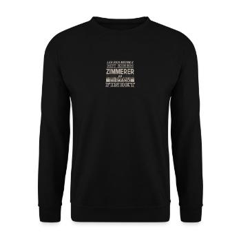 ZIMMERER - Unisex Sweatshirt - black - Front - Alina (178cm) & Michal (187cm)