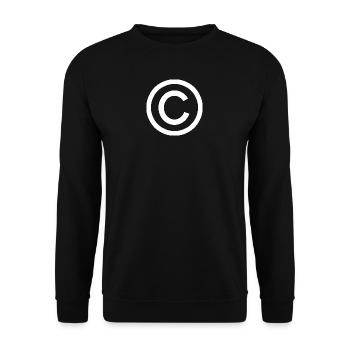 I am protected - Copyright - Unisex Sweatshirt - black - Front - Alina (178cm) & Michal (187cm)